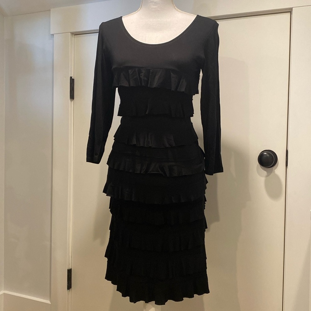Tango Mango Black 3/4 Sleeve Dress XS